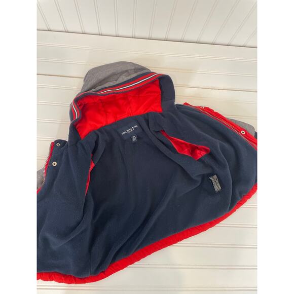 London Fog & 7 for all Mankind Boys Gray Puffer Jacket and hoodie Bundle S 18 mo - Picture 7 of 7